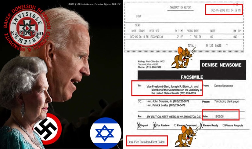 12/2008 FAX To United States Vice President-Elect Joseph Biden and Others